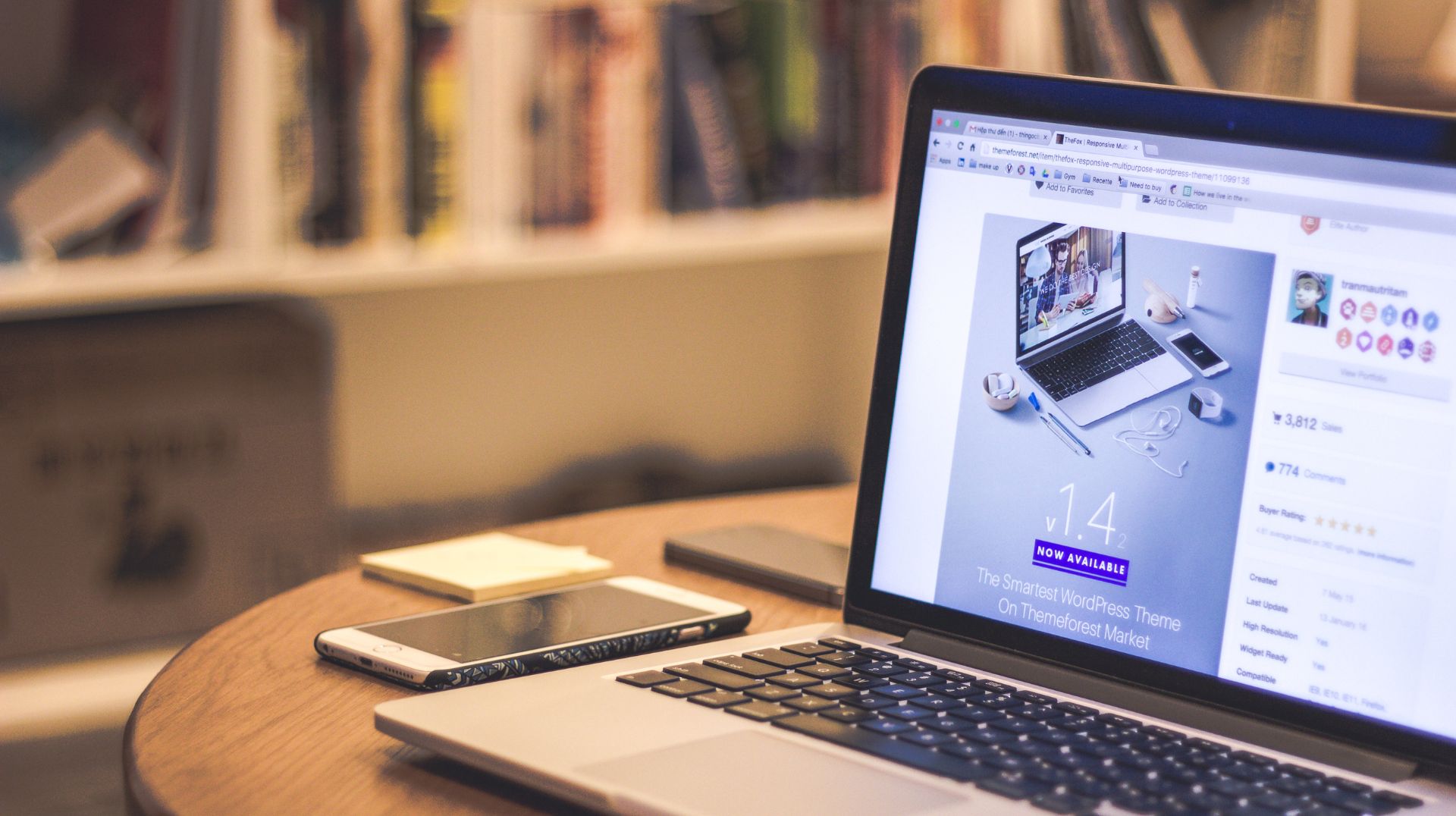 Computer portatile con un progetto web